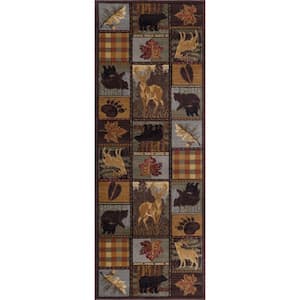 Nature Multi 3 ft. x 8 ft. Lodge Area Rug