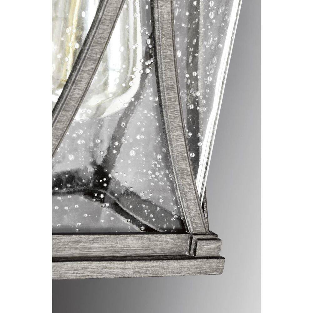Antique Pewter Seeded Glass Outdoor Wall Lantern