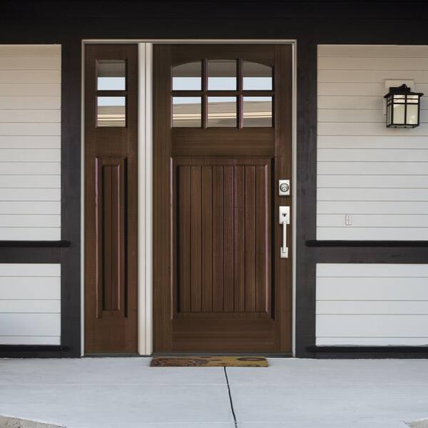 Krosswood Doors 50 in. x 80 in. Craftsman V-Groove Arch 6-Lite