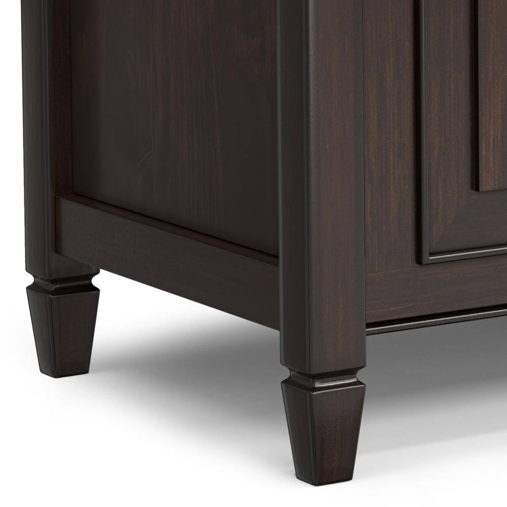 Chestnut Brown Solid Wood Storage Bench Trunk with Safety Hinges