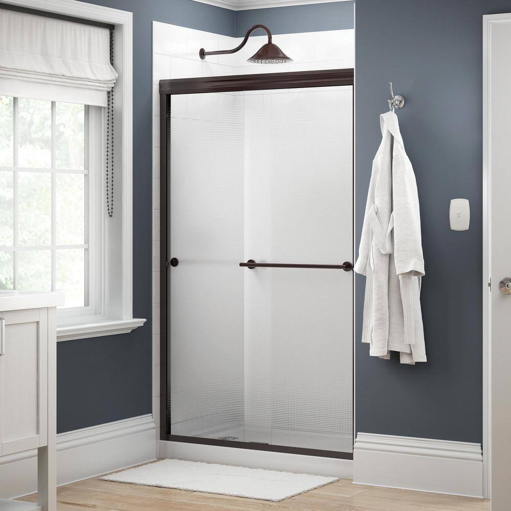 Delta Lyndall 48 in. x 70 in. SemiFrameless Traditional Sliding Shower