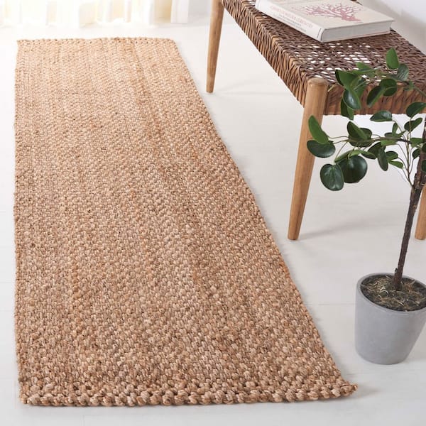 Natural Fiber 2 ft. x 8 ft. Natural Woven Solid Color Runner Rug
