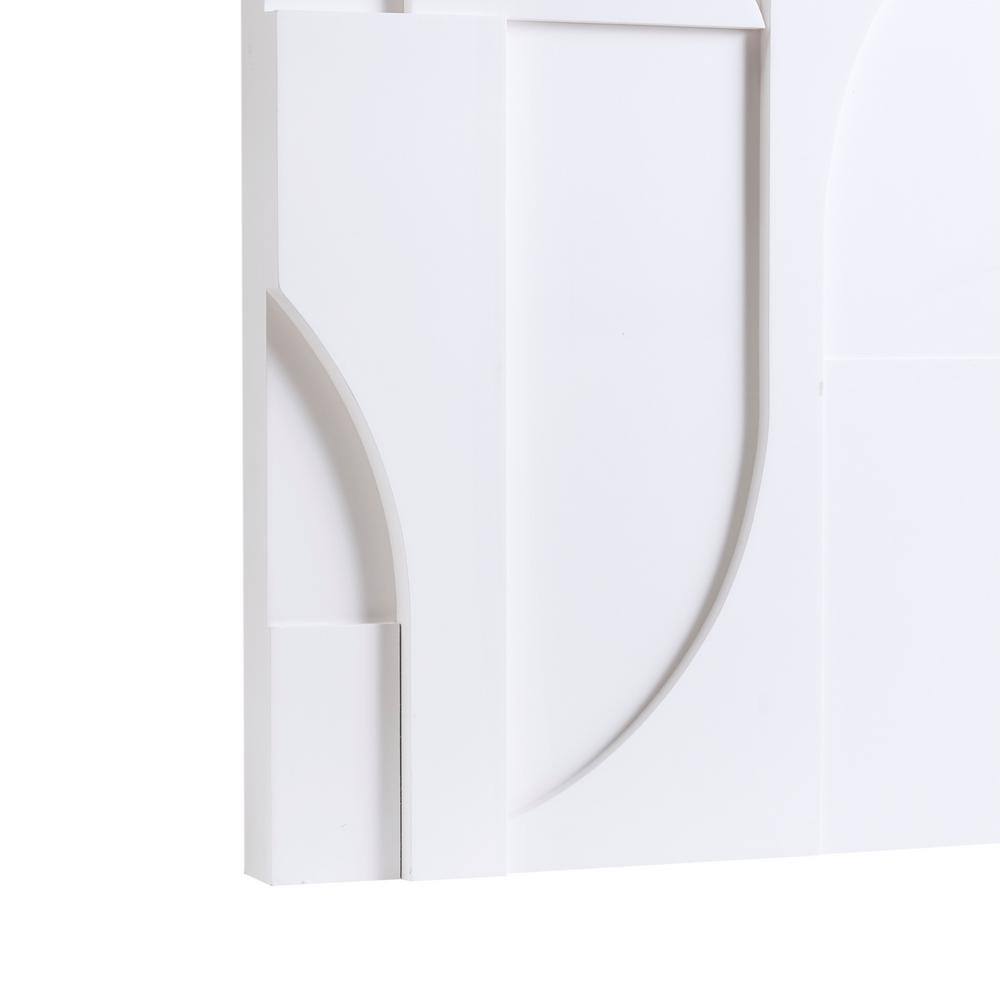 Neutral Geometric Carved MDF Wood 3-Piece Wall Art Set