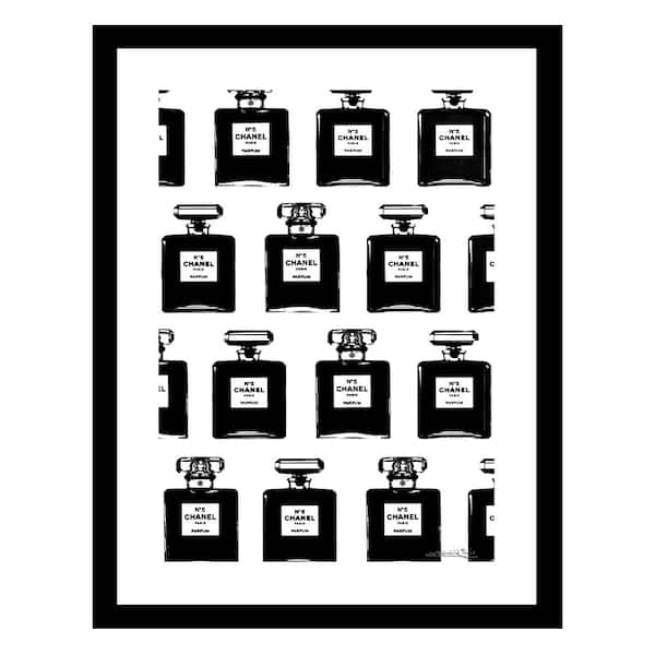 VENICE BEACH Collections Fashion Wallpaper Glam Perfume Bottles by Fairchild Paris Framed Graphic Print Abstract Poster Art Print 18 in. x 14 in.