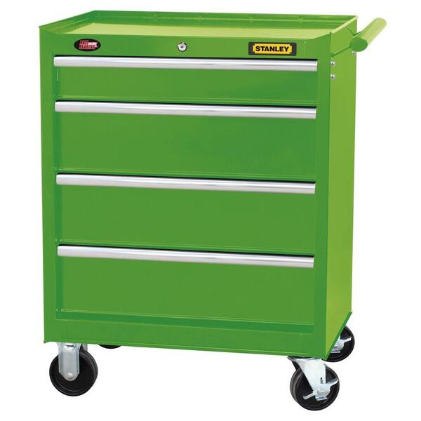 Stanley 27 in. 4-Drawer Tool Cabinet in Wide Lime Green