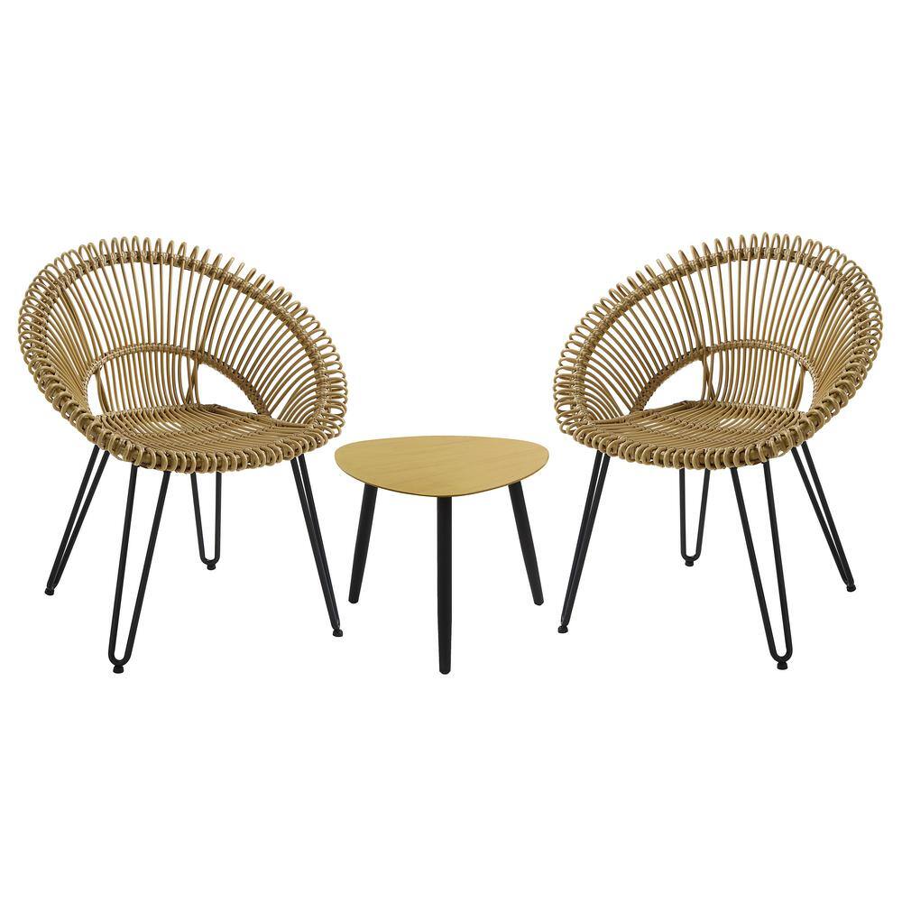 Burkina Brown 3-Piece Aluminum Outdoor Bistro Set price history on PriceWatchPro