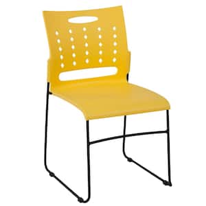 Plastic Stackable Chair in Yellow
