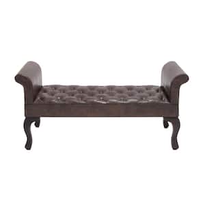 Brown Traditional Bench 25 in. x 53 in. x 18 in.