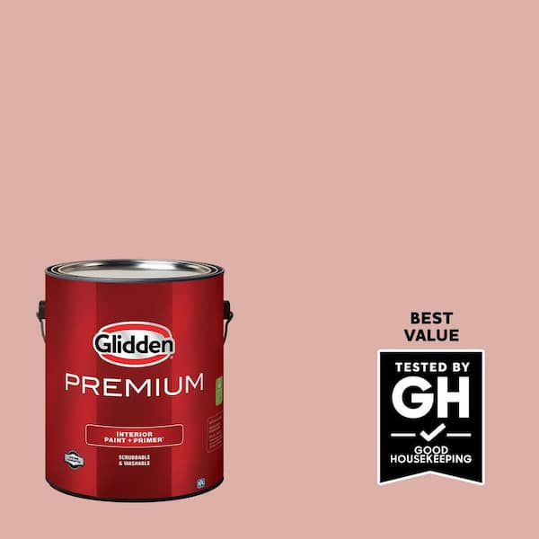 Glidden Premium 1 gal. PPG1058-4 Mesa Pink Semi-Gloss Interior Latex Paint