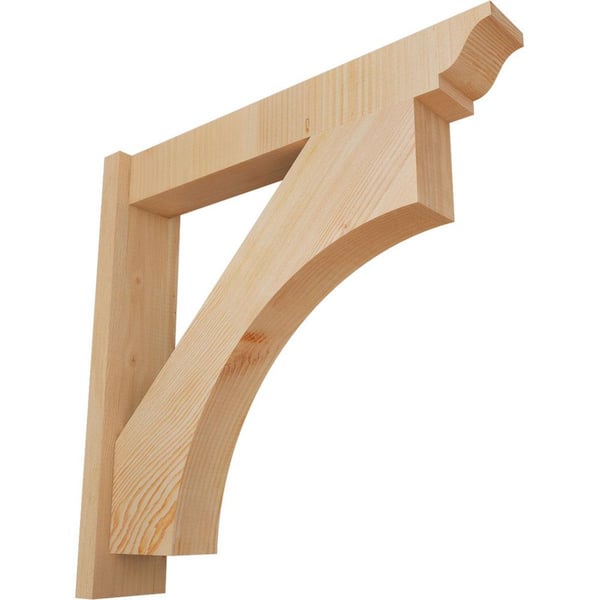 Ekena Millwork 6 in. x 28 in. x 28 in. Douglas Fir Westlake Traditional Smooth Outlooker