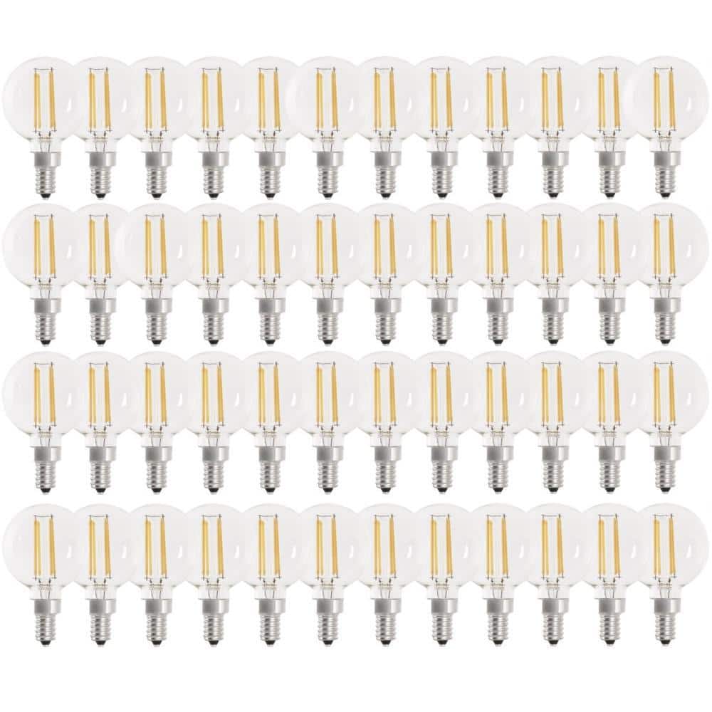 40-Watt Equivalent G16.5 Globe Dimmable Filament Clear CEC Title 20 E12 LED Vintage Edison LIght Bulb Daylight (48-Pack) price history on PriceWatchPro