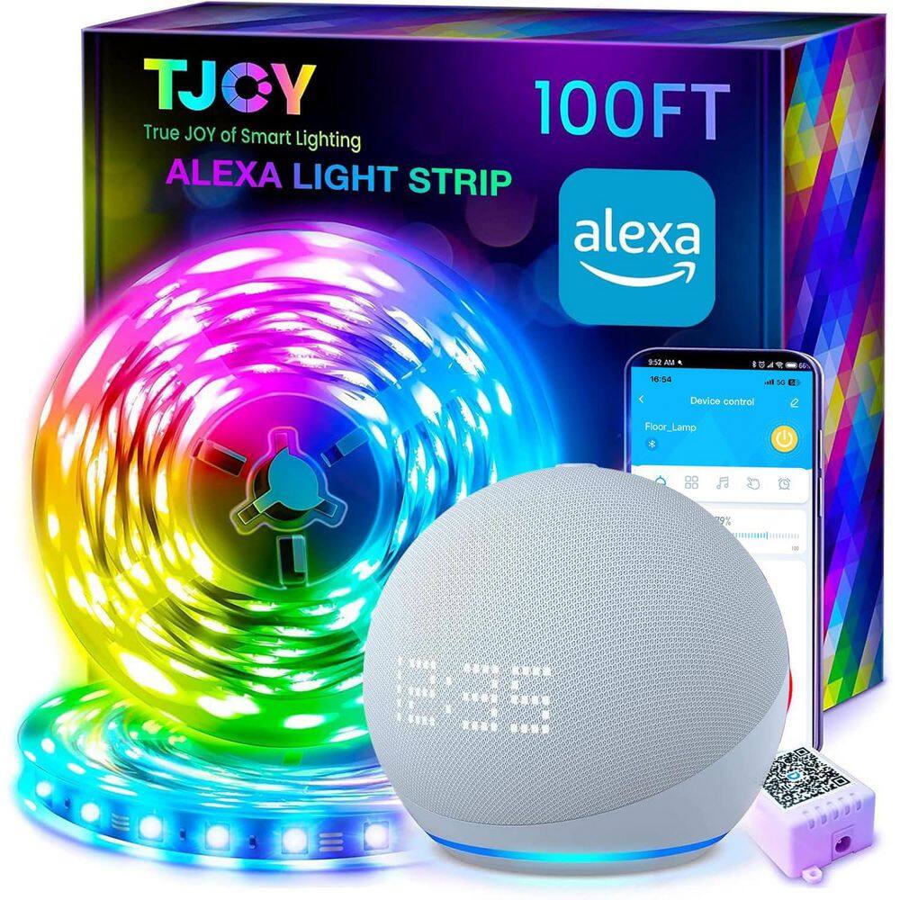 100ft Smart WiFi Led Strip Lights Work with Alexa and Google Assistant Music RGB Sync Color Changing with App& Remote price history on PriceWatchPro