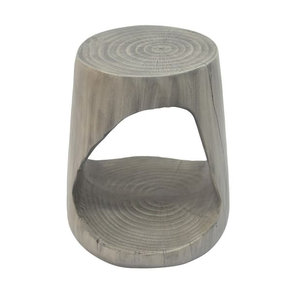 MGO Series Grey Frame Color Hollow Round Shape Magnesium Oxide Outdoor Side Table