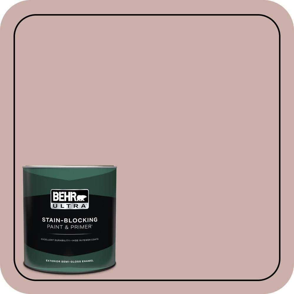 1 qt. #HDC-CT-07A Vintage Tea Rose Semi-Gloss Enamel Exterior Paint & Primer product image for price tracking