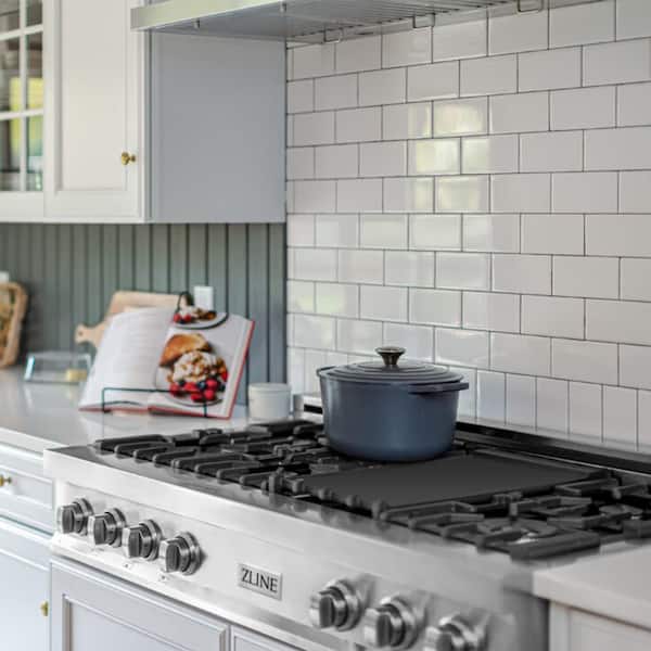48 in. 7 Burner Front Control Gas Cooktop with Brass Burners in Fingerprint Resistant Stainless Steel with Griddle