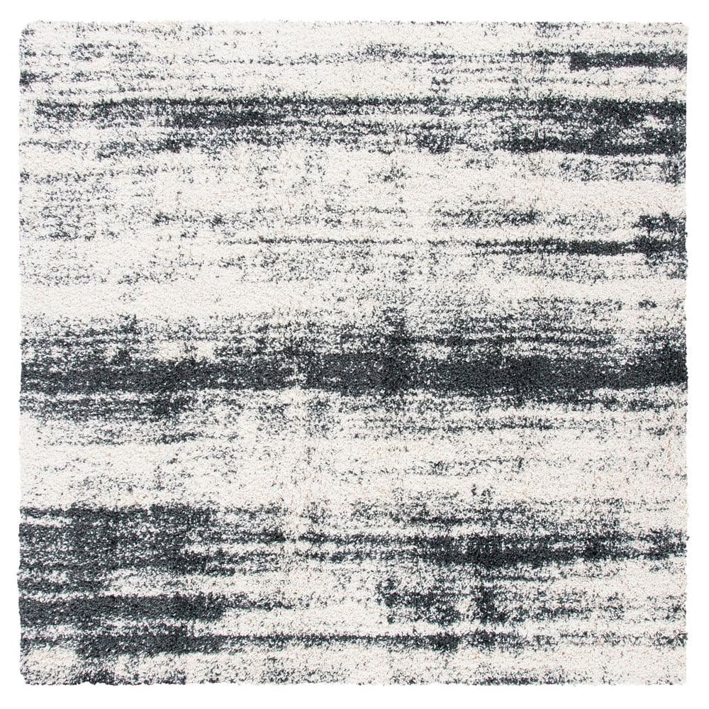 Hudson Shag 7 ft. x 7 ft. Ivory/Dark Gray Marble Square Area Rug price history on PriceWatchPro