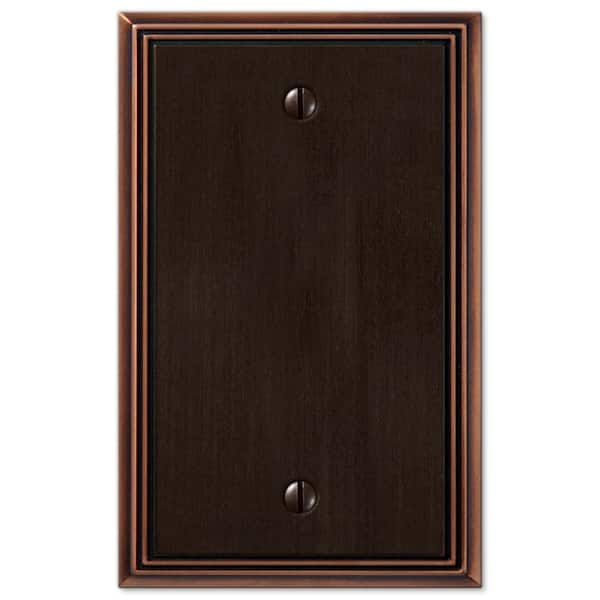 AMERELLE Rhodes 1 Gang Blank Metal Wall Plate - Aged Bronze