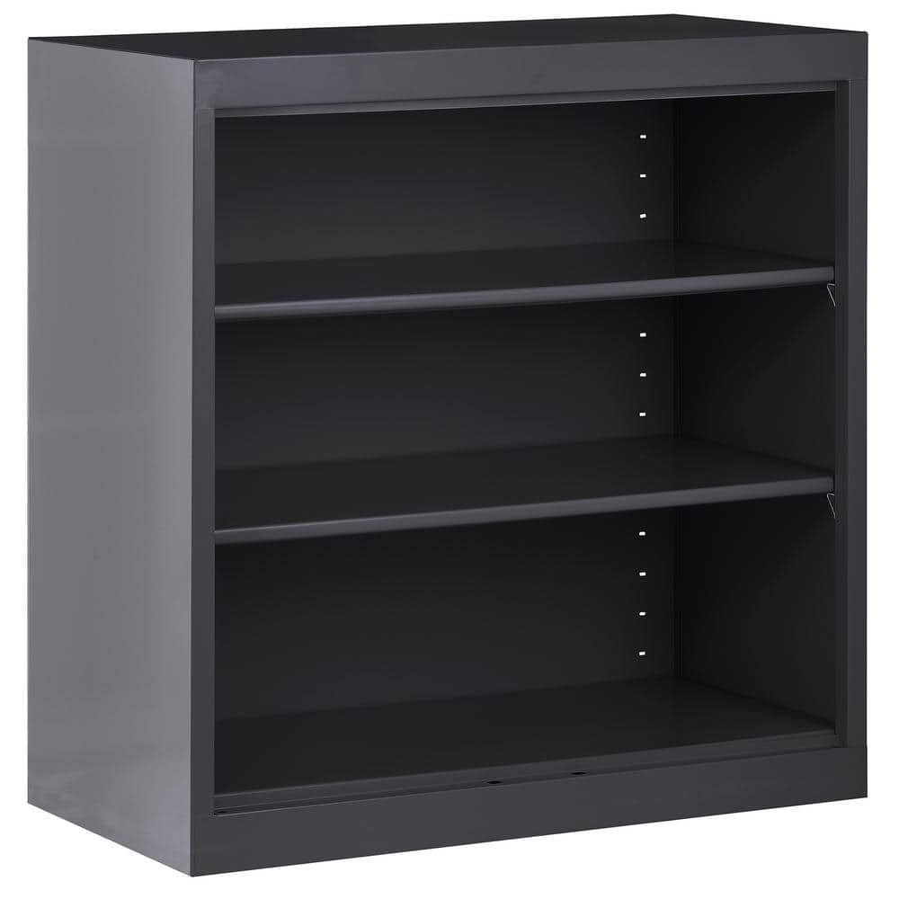 Welded 36 in. Tall Black Metal Standard Bookcase