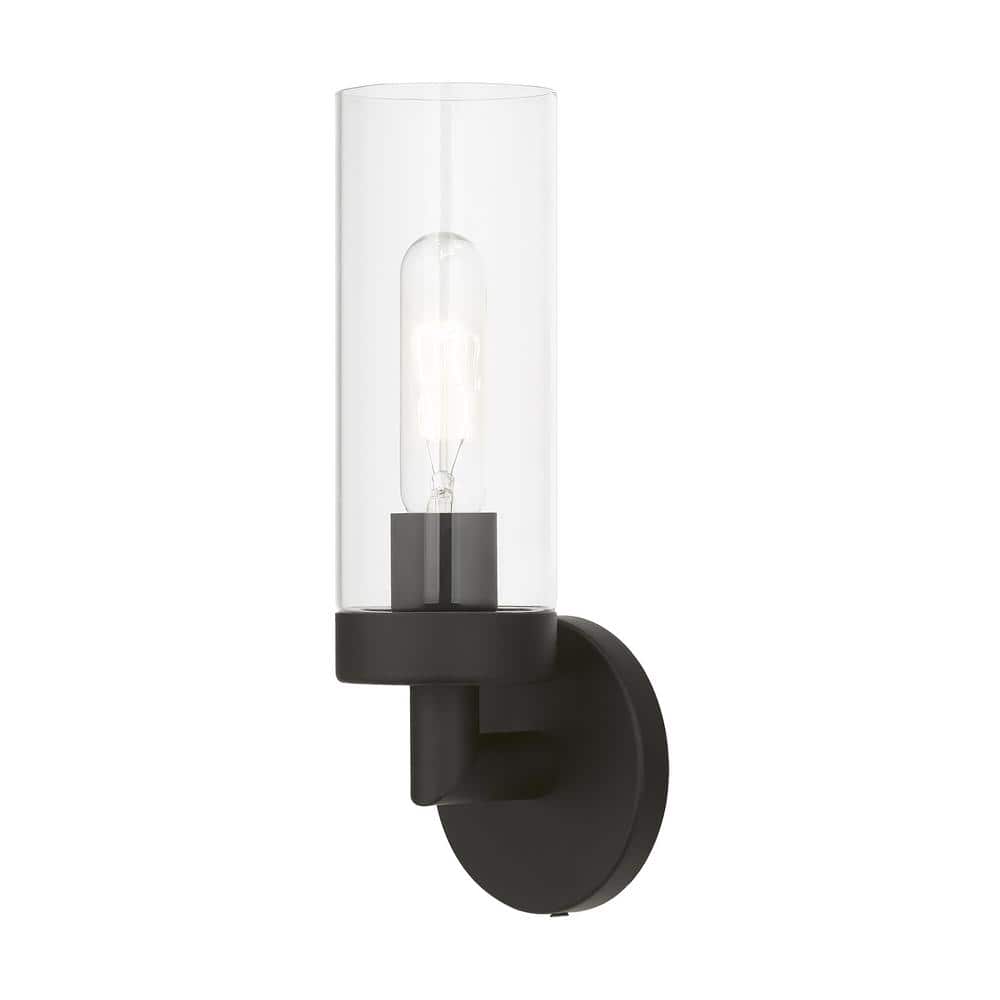 Hastings 1-Light Black ADA Wall Sconce with Clear Glass price history on PriceWatchPro