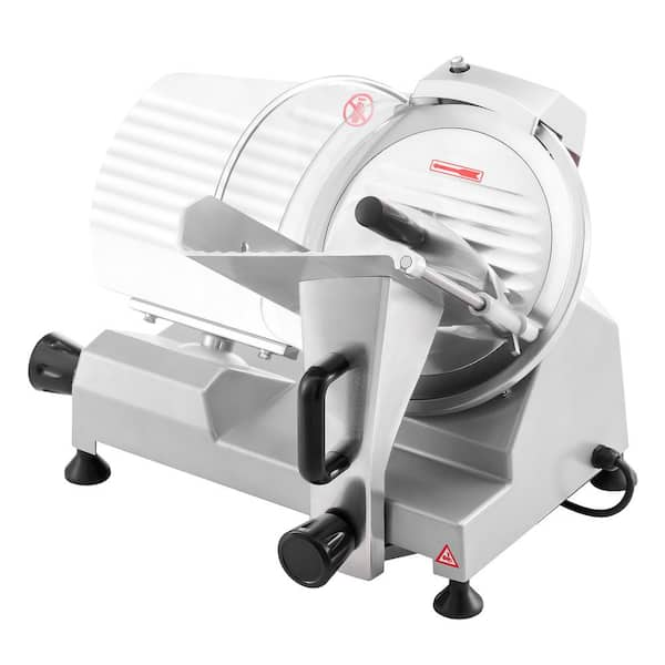 Wilprep 150W Silver Stainless Steel Commercial Meat Slicer with 10 in ...