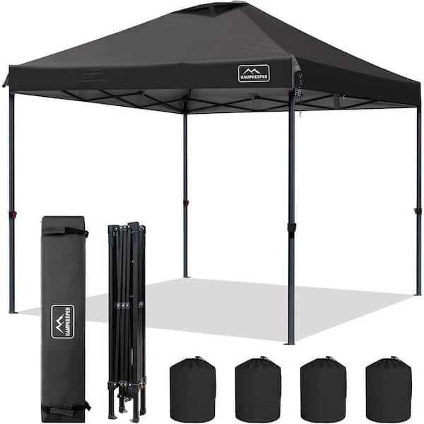 Unbranded 10 ft. x 10 ft. Pop Up Canopy Tent for Commercial Garden Wedding Camping Party,3 Adjustable Height with Ropes and Stakes