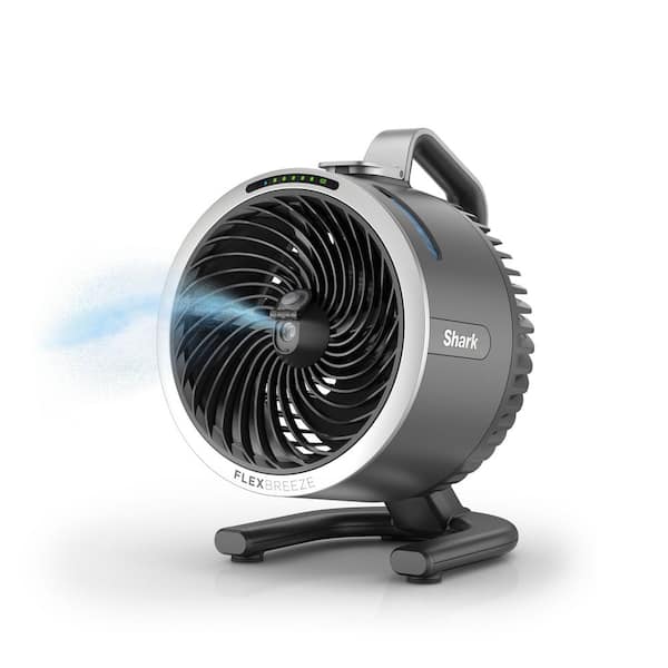 FlexBreeze GoMist 13in. 5 Fan Speeds Personal Misting Fan in Dark Grey