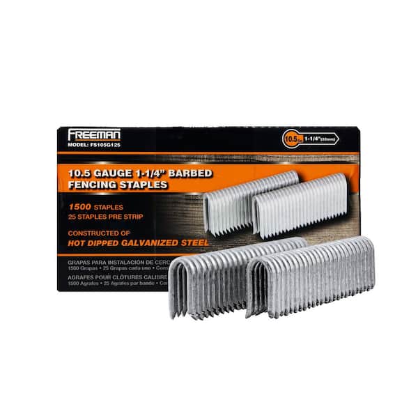 10.5-Gauge 1-1/4 in. Glue Collated Barbed Fencing Staples (1500-Count)