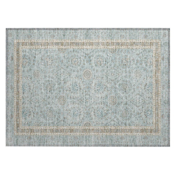 Chantille Machine Washable Indoor/Outdoor Abstract ACN3047 Seafoam 2 ft. x 3 ft. Accent Rug