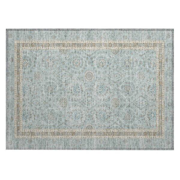 Chantille Machine Washable Indoor/Outdoor Abstract ACN3047 Seafoam 3 ft. x 4 ft. Area Rug