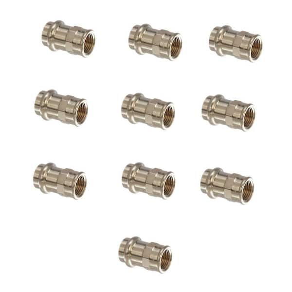 Viega ProPress 1/2 in. Press x 3/8 in. FPT Zero-Lead Bronze Adapter (10-Pack)