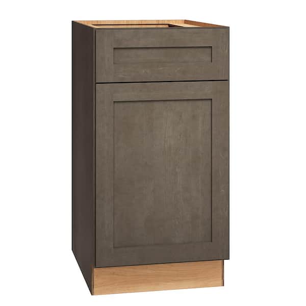 QuickShip Cottage 18 in. W x 24 in. D x 34.5 in. H Assembled Plywood Shaker Trash Can Cabinet in Fieldstone