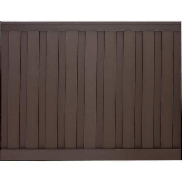 Trex Seclusions 6 ft. x 8 ft. Woodland Brown Wood-Plastic Composite Board-On-Board Privacy Fence Panel Kit
