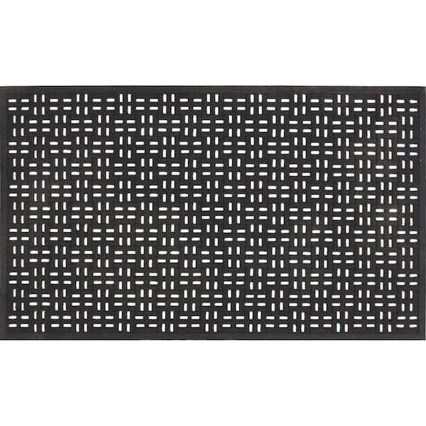 TrafficMaster Black 48 in. x 72 in. Recycled Rubber Commercial