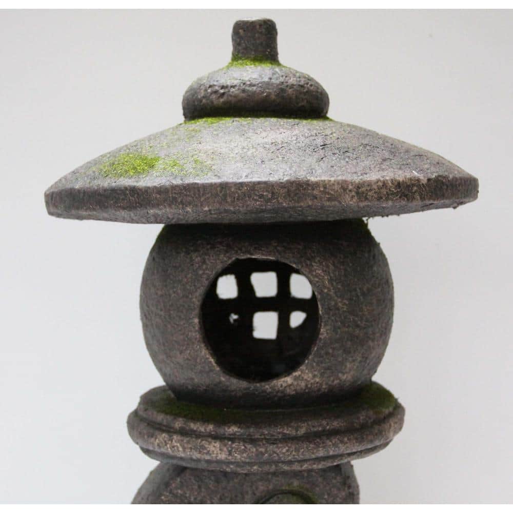 Grey Stone Pagoda Outdoor Hanging Lantern