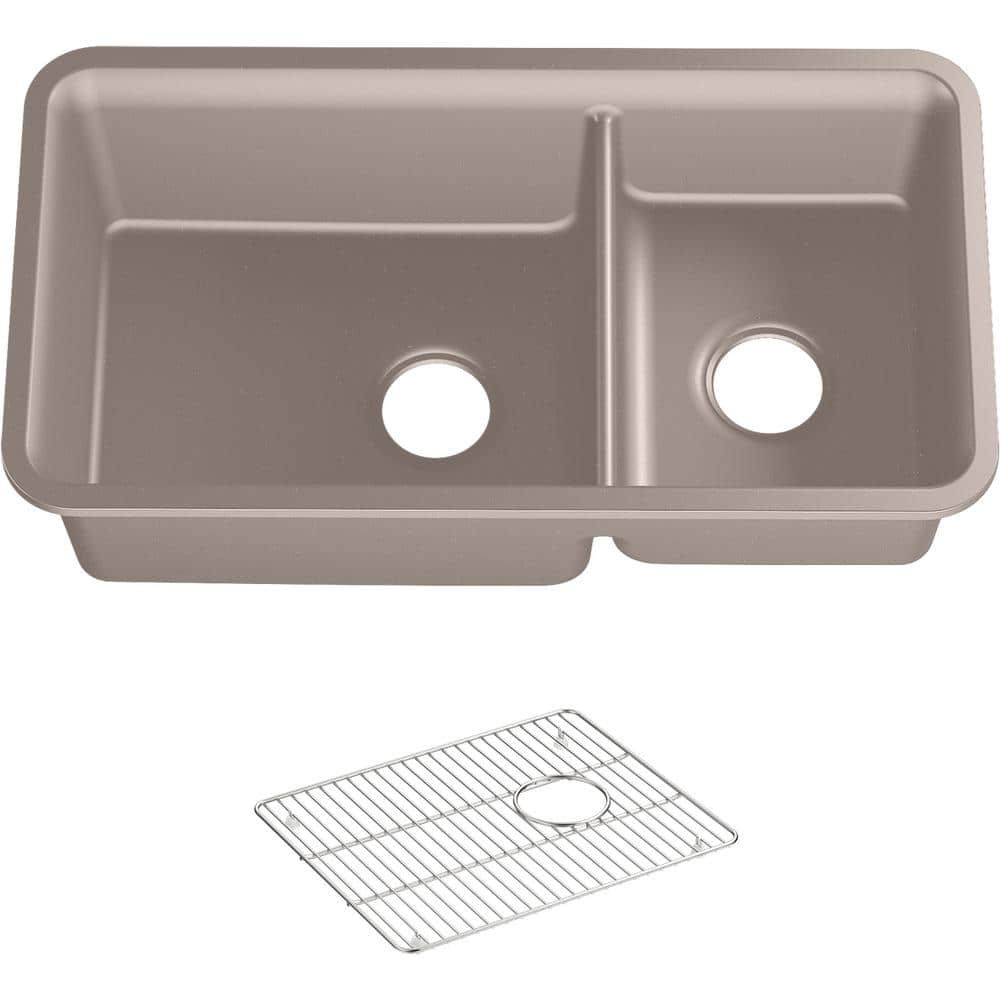 Kitchen Basics Microfiber Anti-Skid Pet Bowl Mat, Taupe 