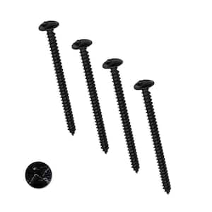 4 in. Black 1-Way Screws (4-Pack)