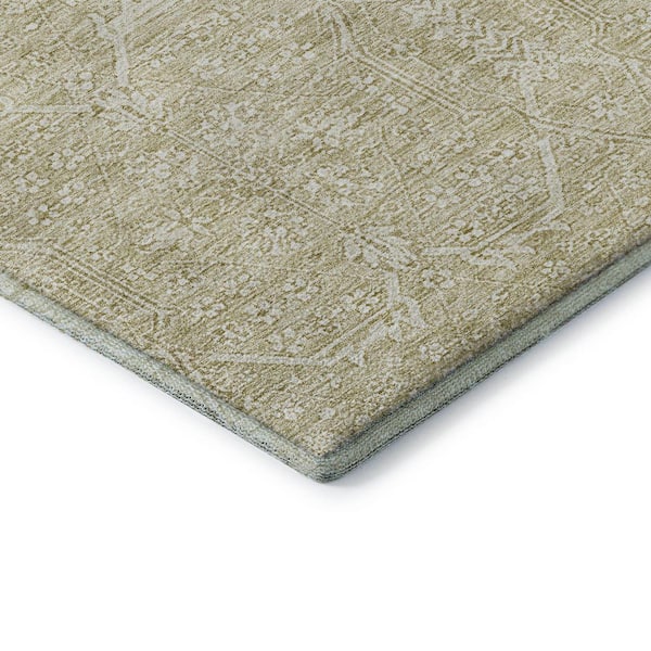 Mayfield Premium Machine Washable Abstract AMF1224 Beige 8 ft. x 10 ft. Area Rug