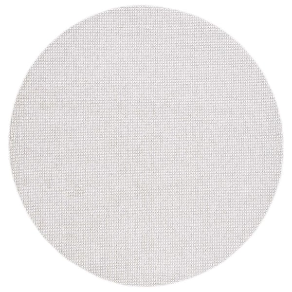 Lotus 7 ft. x 7 ft. Light Gray/Ivory Solid Marle Round Area Rug