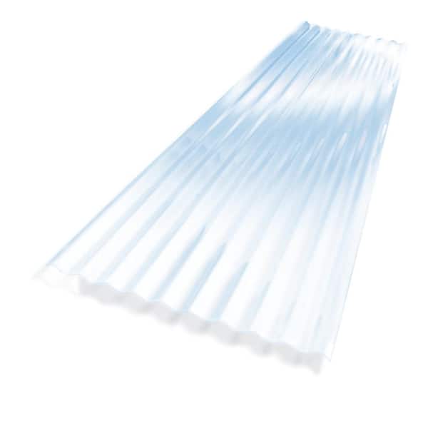 Palruf 26 x 8 ft. Clear PVC Roof Panel 100423 Depot