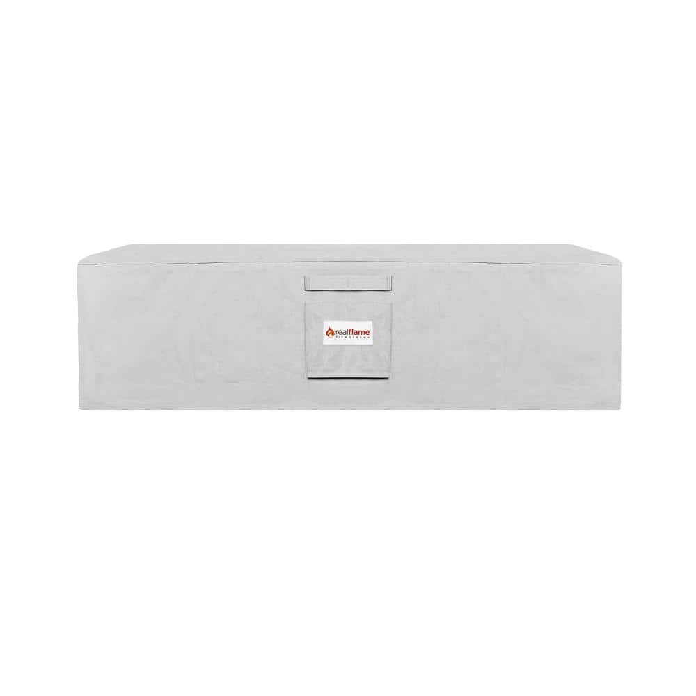 Light Gray Polyester Fire Pit Protective Cover