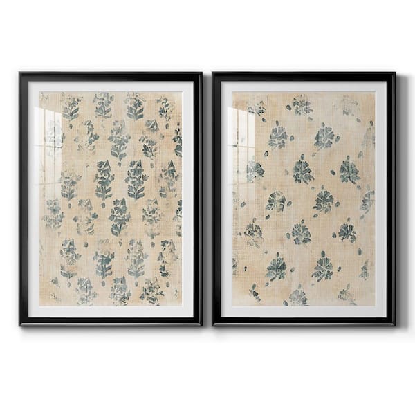 Wexford Home Vintage Blockprint I by Wexford Homes 2 Pieces Framed Abstract Paper Art Print 30.5 in. x 22.5 in.