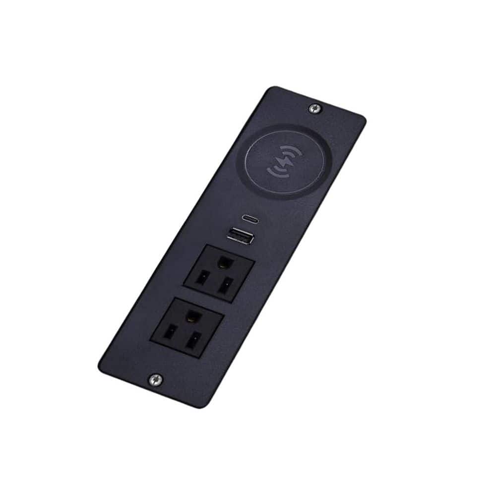 Recessed Power Strip with 2 Outlets, 1 USB-A Port, 1 USB-C Port, 15W Wireless Charger, Desktop Charging Station price history on PriceWatchPro