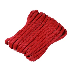 1/2 in. x 50 ft. Polypropylene Solid Braid Rope, Red