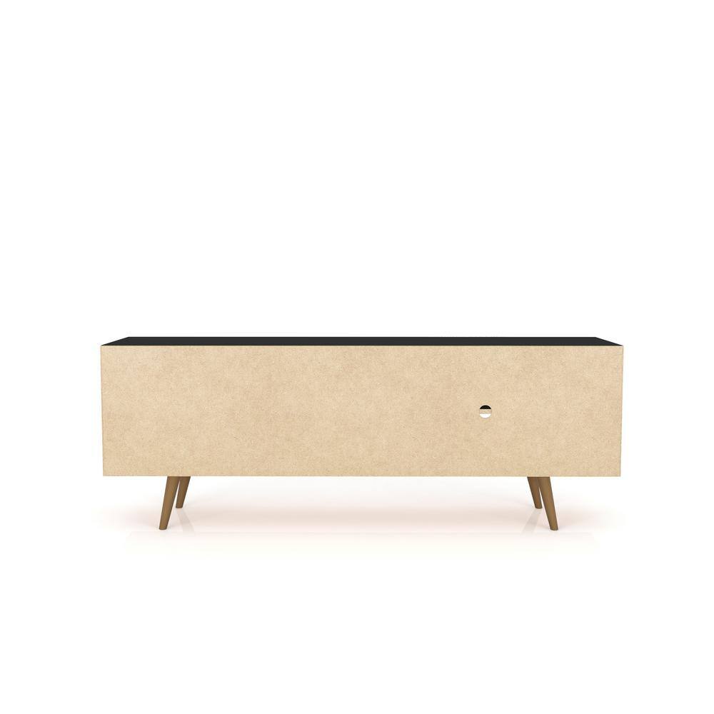 Liberty Modern 68'' Black Engineered Wood TV Stand with Cabinet