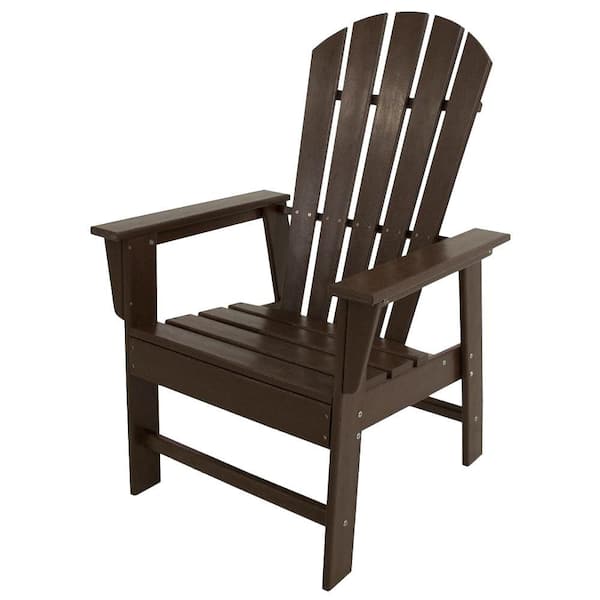 POLYWOOD South Beach Mahogany All-Weather Plastic Outdoor Dining Chair