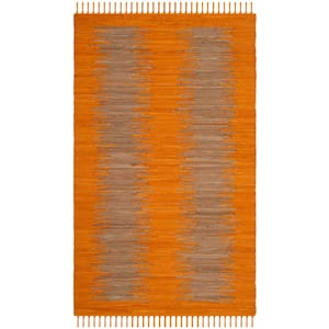 Montauk Orange Doormat 3 ft. x 5 ft. Solid Area Rug