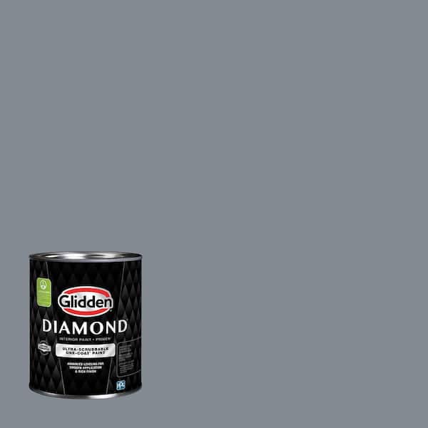 Glidden Diamond 1 qt. PPG0993-5 Superhero Gray Eggshell Interior Paint ...