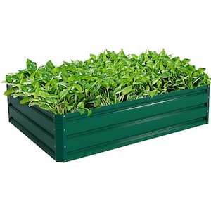 47 in. L x 35.5 in. W Dark Green Steel Raised Bed Vegetable Flower Plant