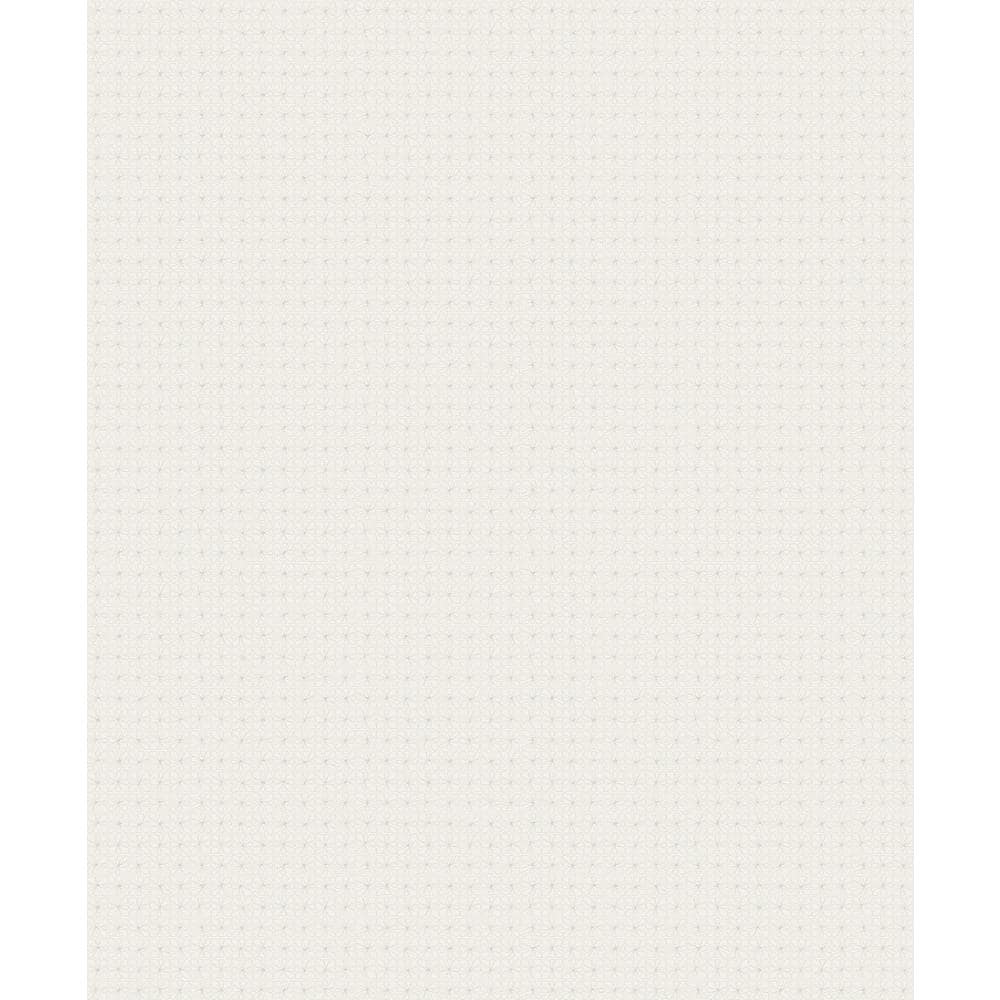 White and Silver Petite Floral Non-Woven Wallpaper Roll