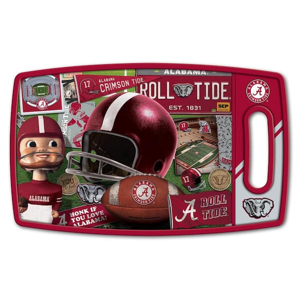 YouTheFan NCAA Alabama Crimson Tide Retro Series Polypropyene Cutting Board